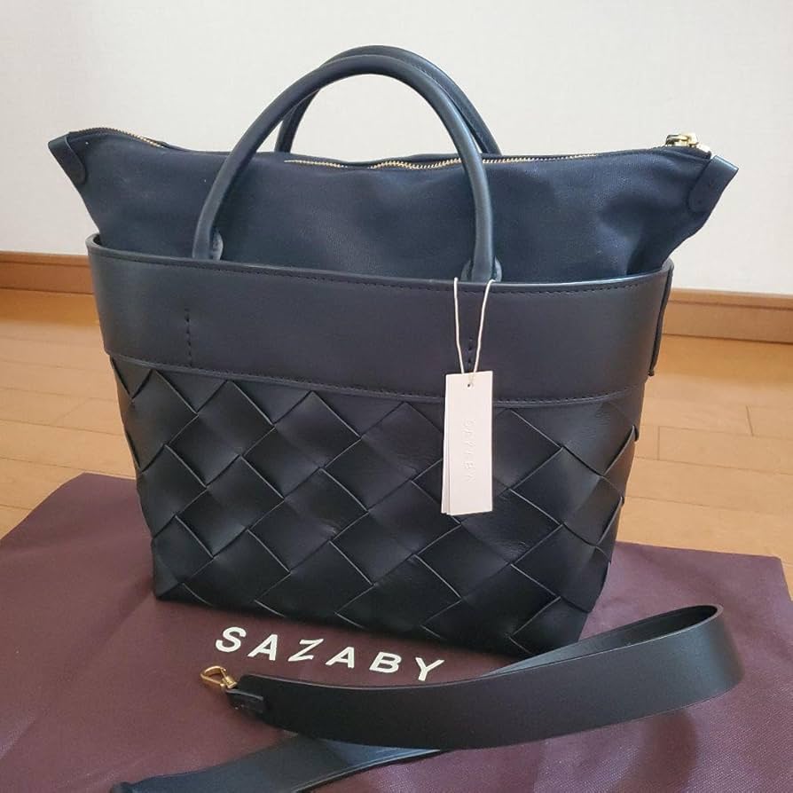 ブラック SAZABY　サザビー　限定　プレミアムメッシュトート　ショルダー付 Amazon.co.jp: ブラック SAZABY サザビー プレミアムメッシュ